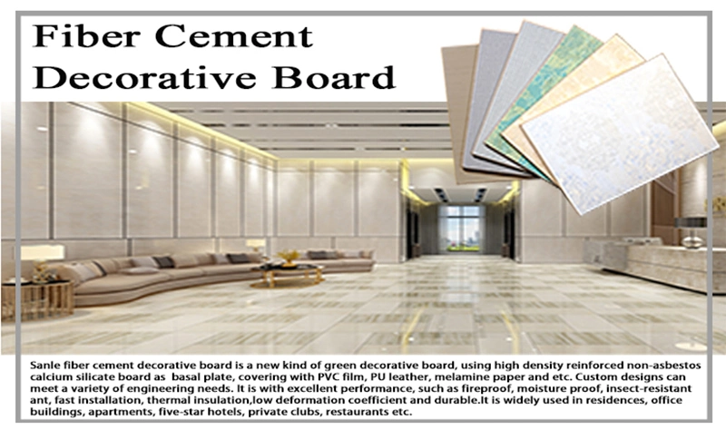 UV Coating Fiber Cement Board Interior Wall Marble Pre-Finishing Cladding Panel