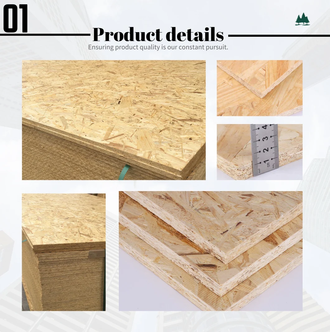 4*8′ OSB Board Oriented Strand Board 9mm to 18mm for Furniture