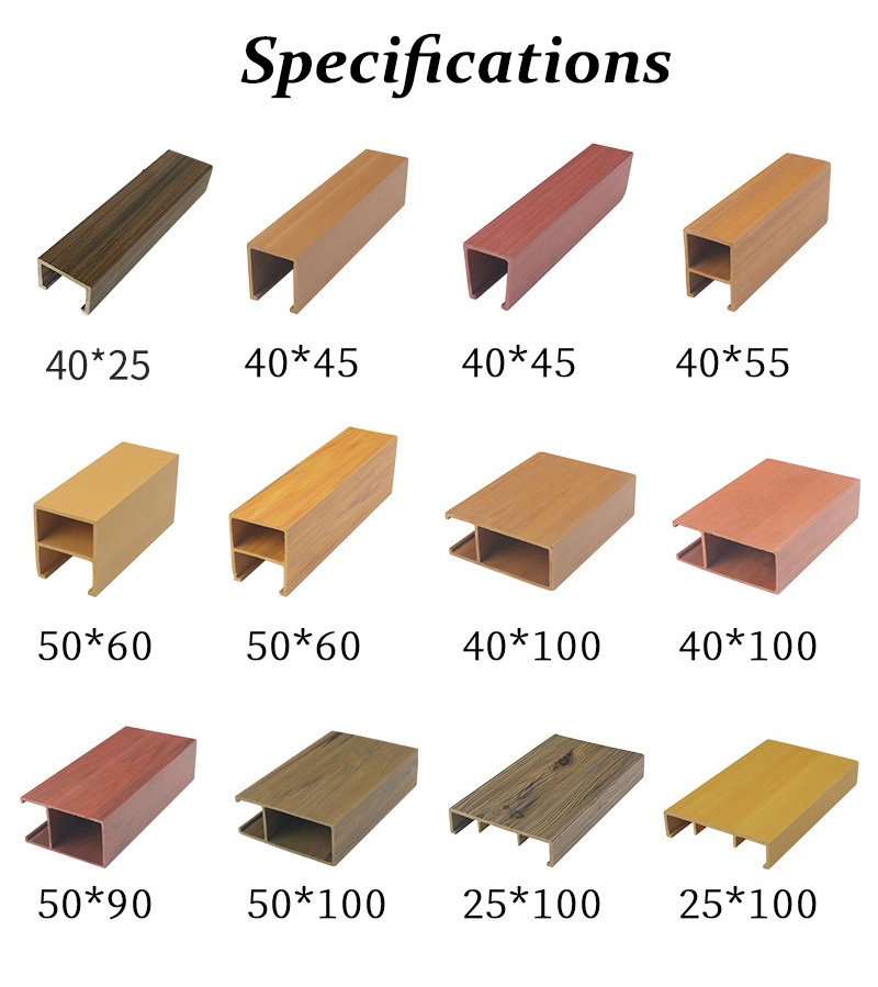 Beams Tube WPC Wood Grille Timber Tube for Interior Wall Ceiling