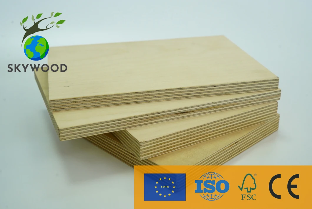 China Factory Wholesale Plywood Prices Timber Carbp2/FSC/CE 16/18mm E1 Glue/Laminated Furniture Commercial Plywood with Poplar Core/Okoume/Pine/Birch Face/Back