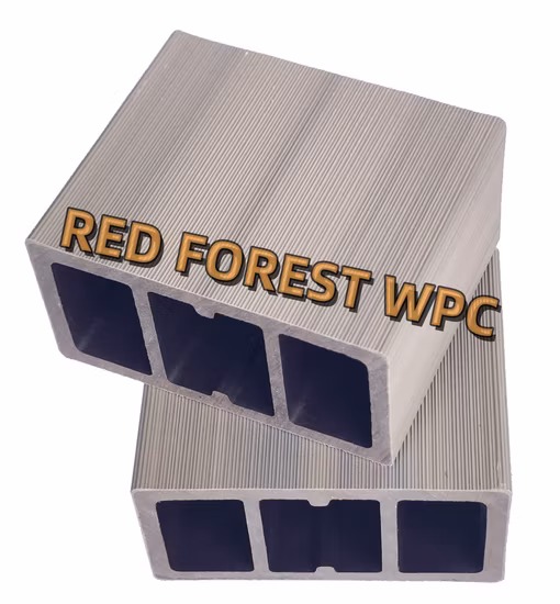 Äußerst kostengünstige zusammengesetzte quadratische Hohlsäulenbretter für den Außenbereich aus WPC-Holzrohr